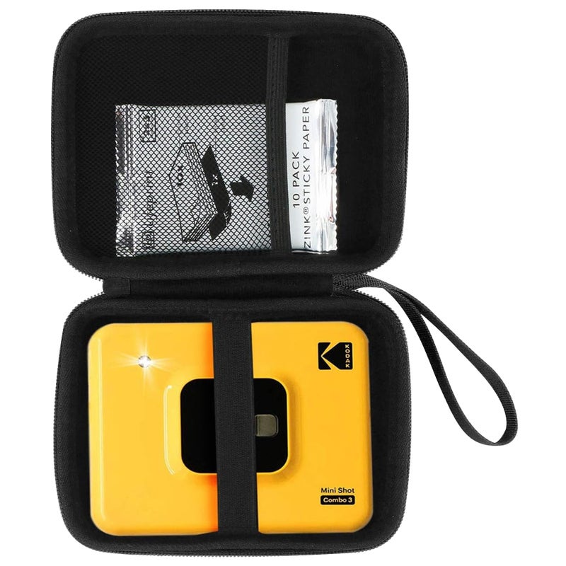 Aenllosi Hard Carrying Case for Kodak Mini Shot 3 Retro/Square Printer, Film Cartridge Holder (Case Only, Black & Yellow) - Image 4